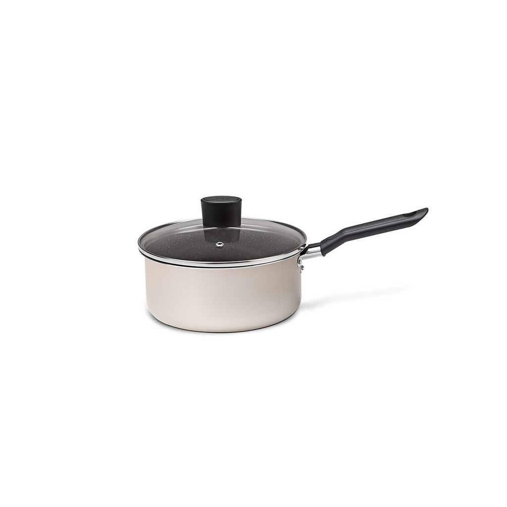 Panela com Tampa Brinox Antiaderente Ceramic Life Naturalle Ø18cm 1,75 Litros Champagne