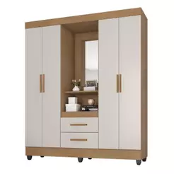 Guarda Roupa Casal Capela Lite Nature Off White - Móveis Leão