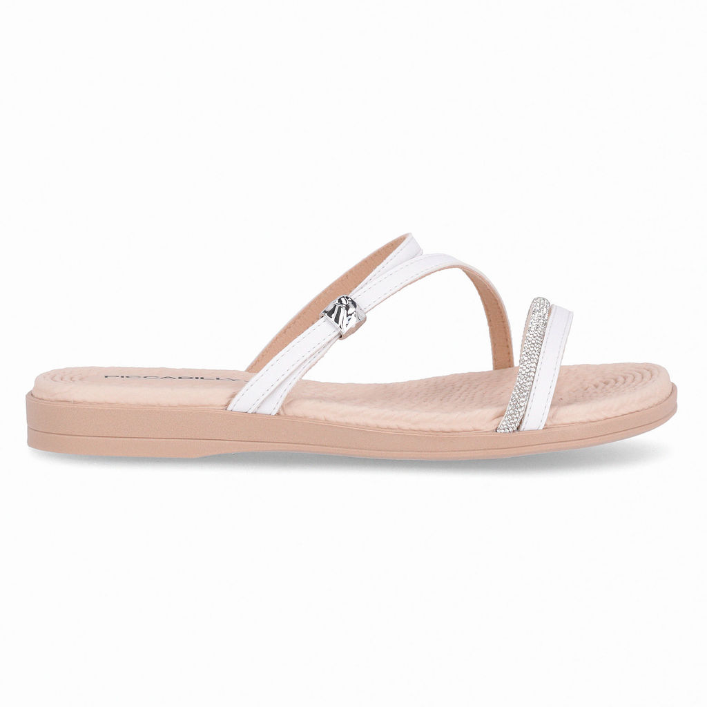 Rasteirinha Adla Branco Neve em Oferta na Shopee