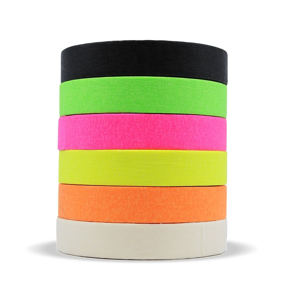 Fita crepe adesiva Neon 18 mm x 30 metros com 6 peças - 10401705 Fit-Pel