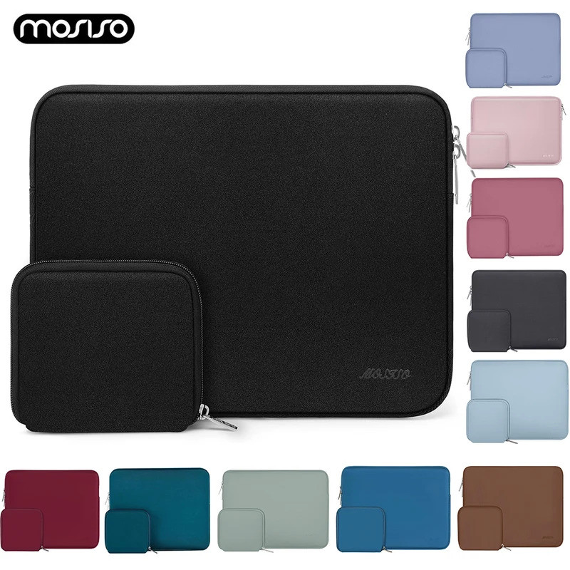 MOSISO Laptop Bag Liner Sleeve Compatível Com MacBook AirPro 13 14 15 16 Polegadas HP Dell ASUS Lenovo Notebook Preto
