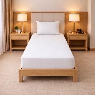 Jogo de Lençol Solteiro 2 Peças Micropercal Liso com Elástico e Fronha Branco em Oferta na Shopee