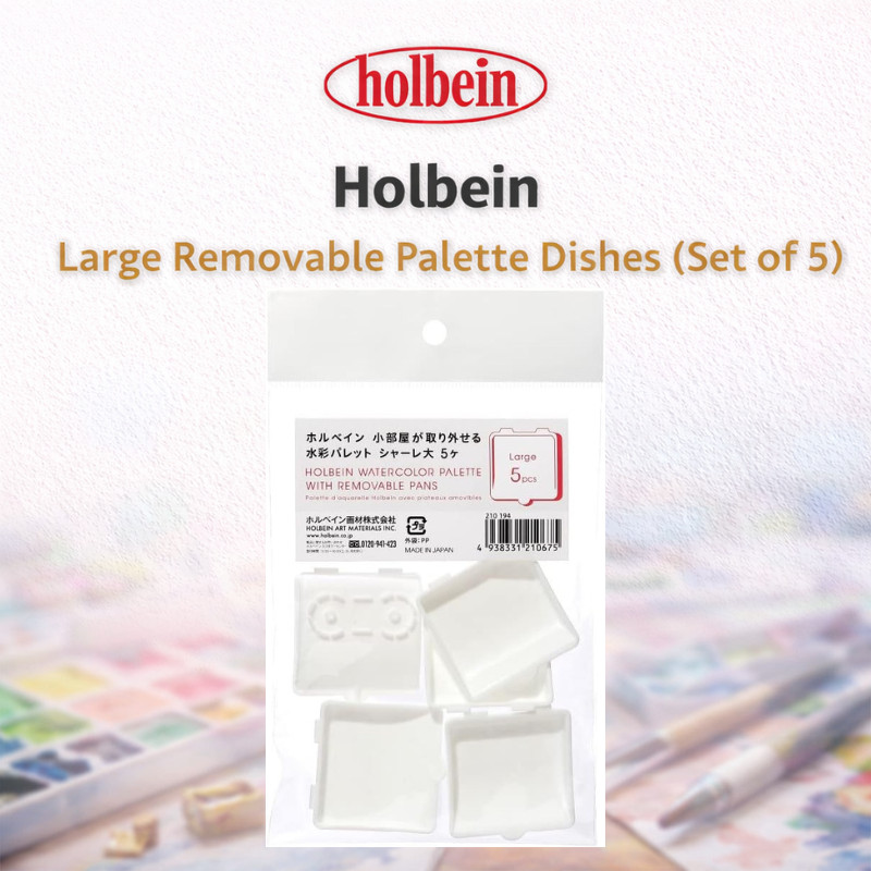 Panelas De Reposição Para Paleta De Aquarela Holbein Grandes 5 Unidades