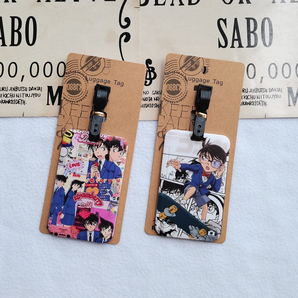 Etiqueta de bagagem fofa indispensável para viagem Detetive Conan Etiqueta de bagagem GMGB