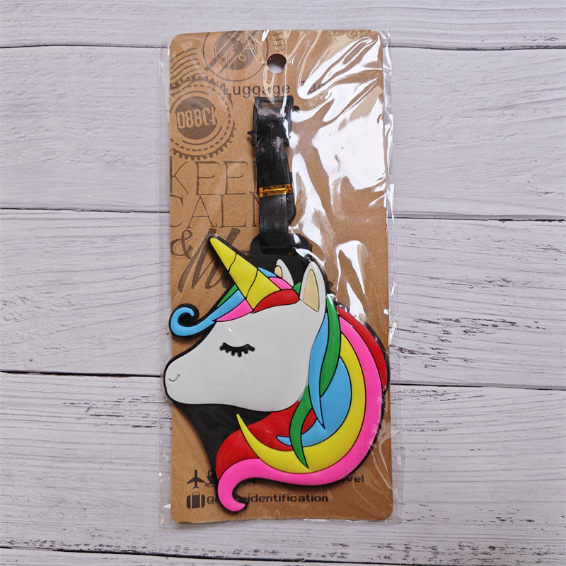 Etiqueta de bagagem fofa indispensável para viagem My Little Pony Unicórnio Rainbow Horse Etiqueta de bagagem OJ9K