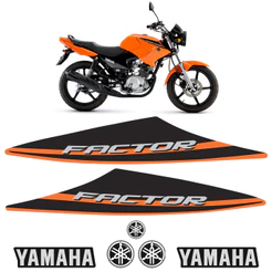 Adesivos Para Yamaha Factor 125 Ybr 2015/2016 Moto Laranja