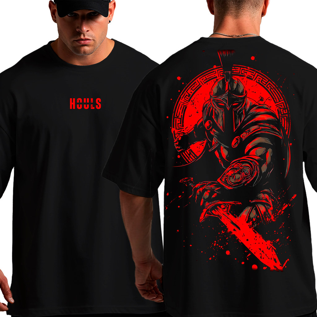 [Camiseta Premium em Algodão Puro]VU Camiseta Oversized Spartano Musculação Grande Algodão Treino Academia