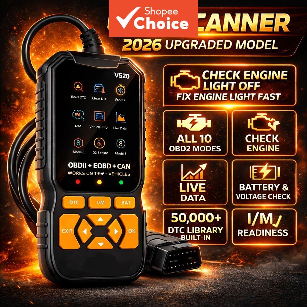 Ferramenta Profissional De Verificação De Diagnóstico OBDII , Leitura Suave , Códigos De Falha Transparentes , Leitor De