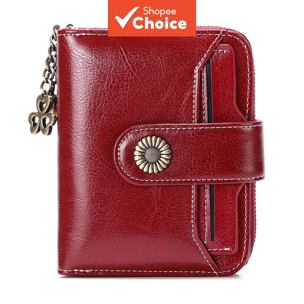 Carteira Feminina De Couro Curto Mini Multifuncional Moeda Bolsa Titular Do Cartão De Motorista Bolso Compacta Para Estu