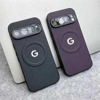 Para Google Pixel 9 Pro Fold 10 XL 8 7 9a 8a 7a Soft PU Uma concha magnética de fibras de carbono de negócios em Oferta na Shopee