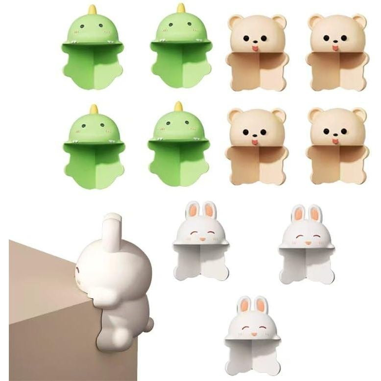 12 protetores de cantos, protetores de borda de mesa com desenhos de animais, design de urso, dinossauro e coelho, à pro