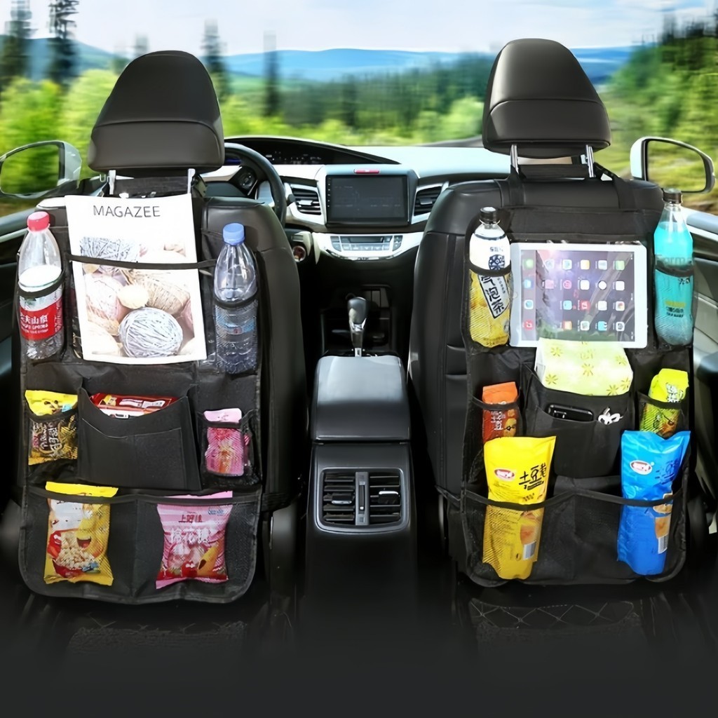 Organizador De Banco Traseiro Carro Infantil Impermeável 60x40cm Poliéster Com Porta Tablet P.HQ