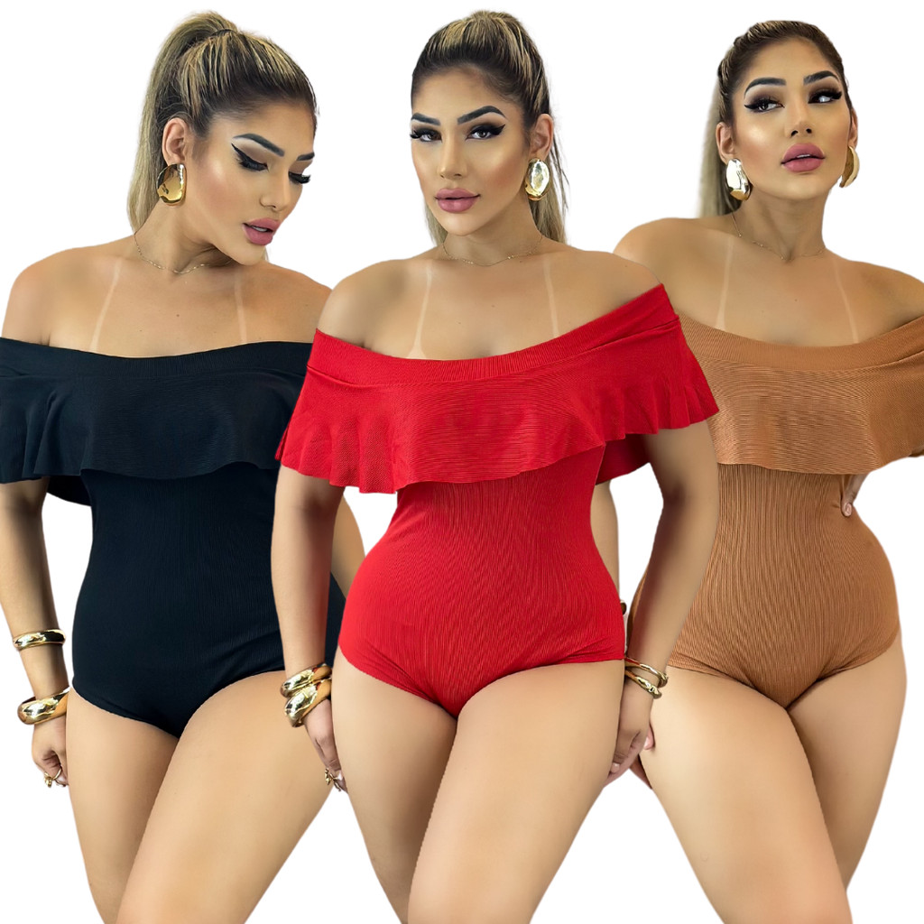 Body Feminino Ciganinha Canelado Moda Blogueira super mix oba oba
