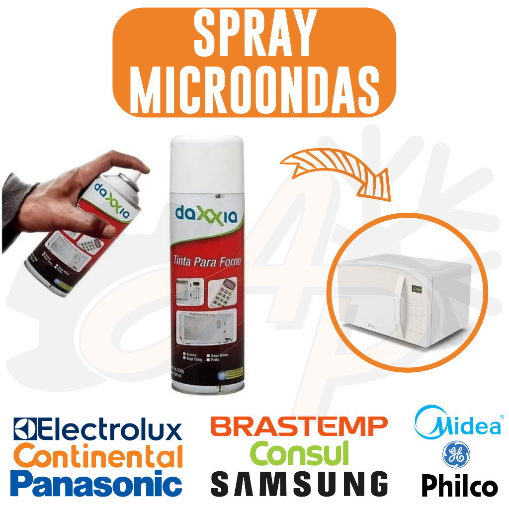 Tinta Spray Para Microondas Branco Interno/externo Daxxia