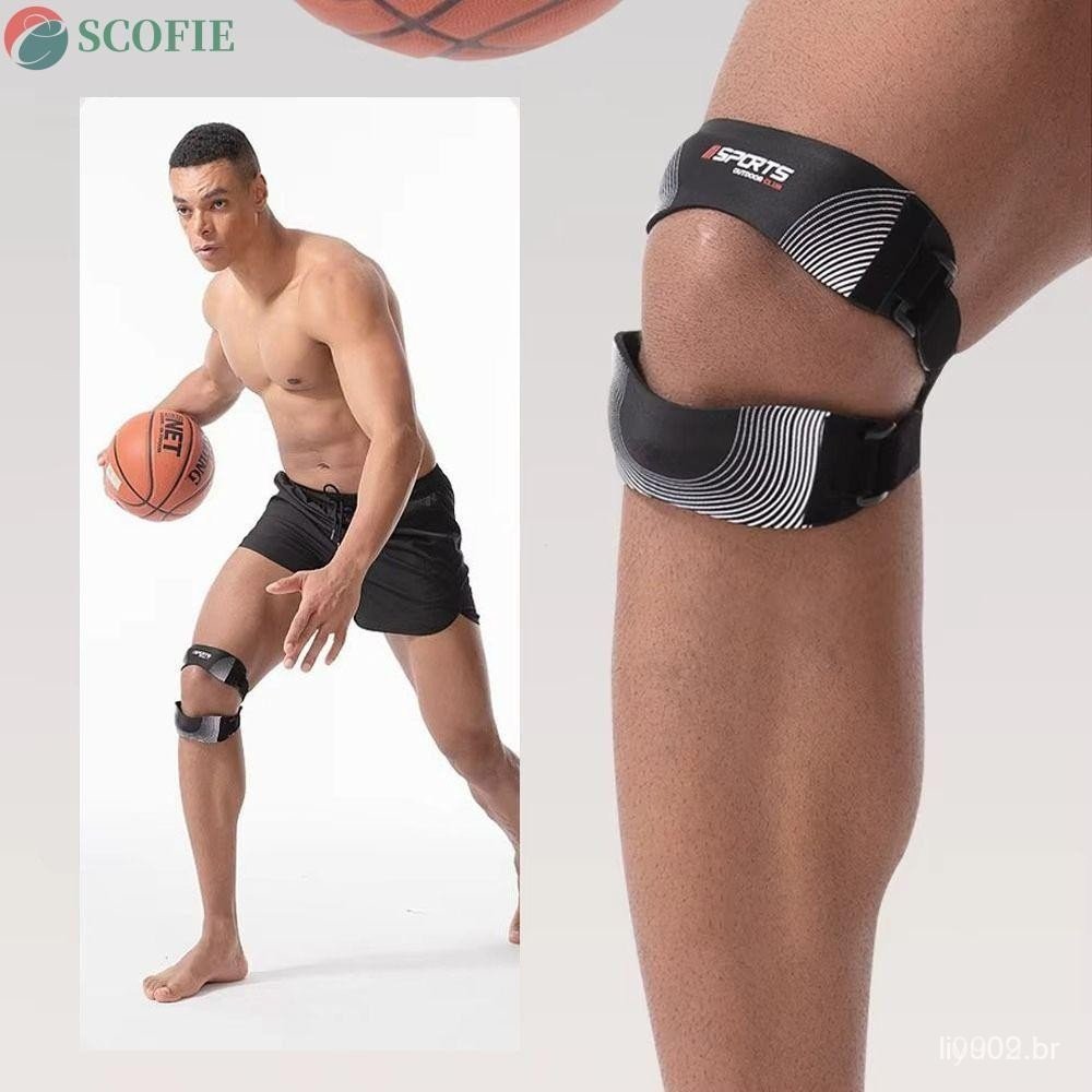 Correia De Suporte De Tendão SCOFIE , Joelheiras Ergonômicas Duplas De Silicone Para Patela , Manga Confortável Joelho