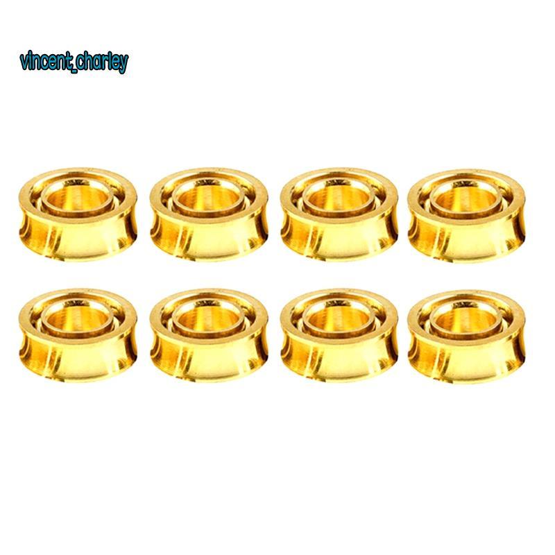 [vincent_c] Rolamentos Responsivos De Velocidade De Rolamento R188 KK De 8 Peças Em Aço Banhado A Ouro Para Modelos Yoyo