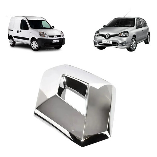 Emblema Grade Dianteira Renault Kangoo Clio 2013 2018 Original Cromado