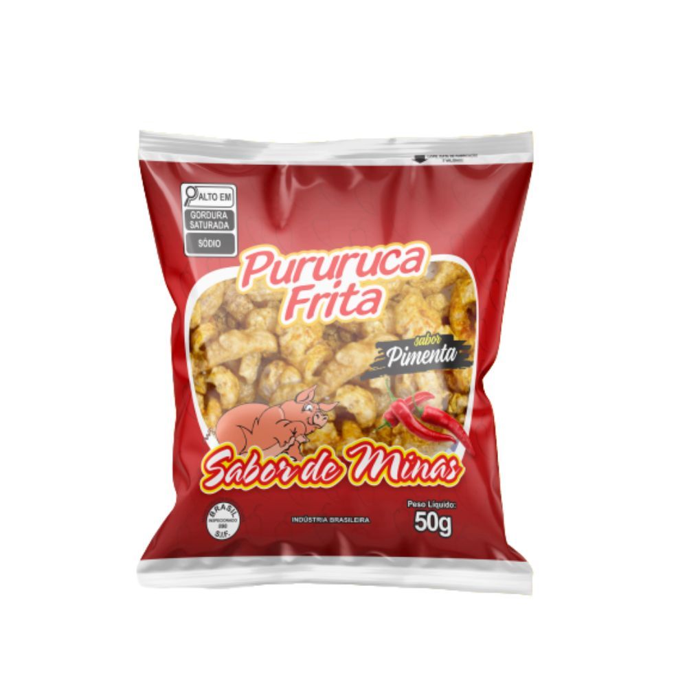 Pururuca Frita Sabor de Minas Sabor Pimenta 50g