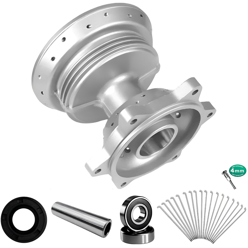 Cubo Roda Traseira Bros 125 150 160 Crf 230 + Raios / Rolamentos / Espaçador / Retentor