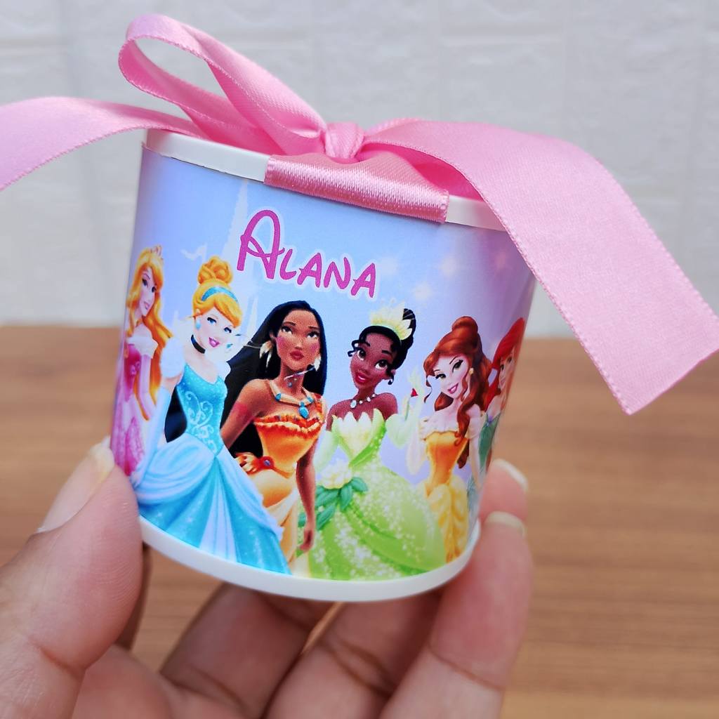 Kit Tubolata Personalizada 5x6 * Lembrancinhas PRINCESAS -Chá de Bebe - Aniversário - Maternidade - Comemorações