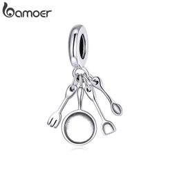 Conjunto De Utensílios De Cozinha Bamoer Charm Acessórios De Pulseira DIY Para Presentes Femininos
