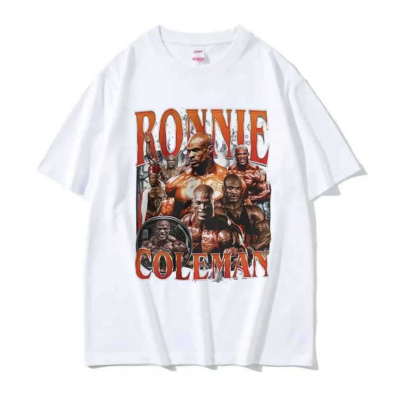Camiseta Masculina Academia Ronnie Canolem Lançamento 100% algodão Unissex Plus Size Oversized Premium - Estampaê