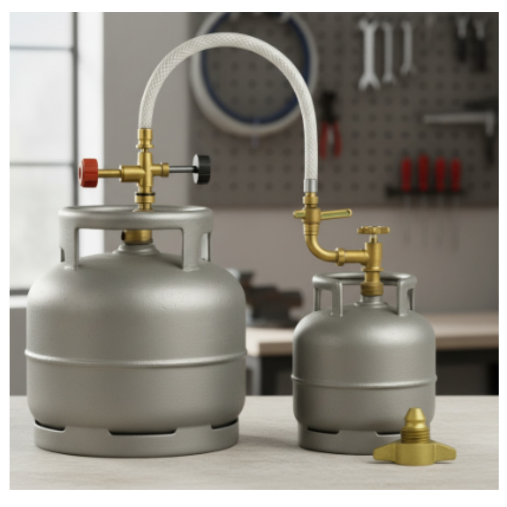Kit Transferidor Gás Mangueira Com Adaptador Bujão 13kg Para 2kg em Oferta na Shopee