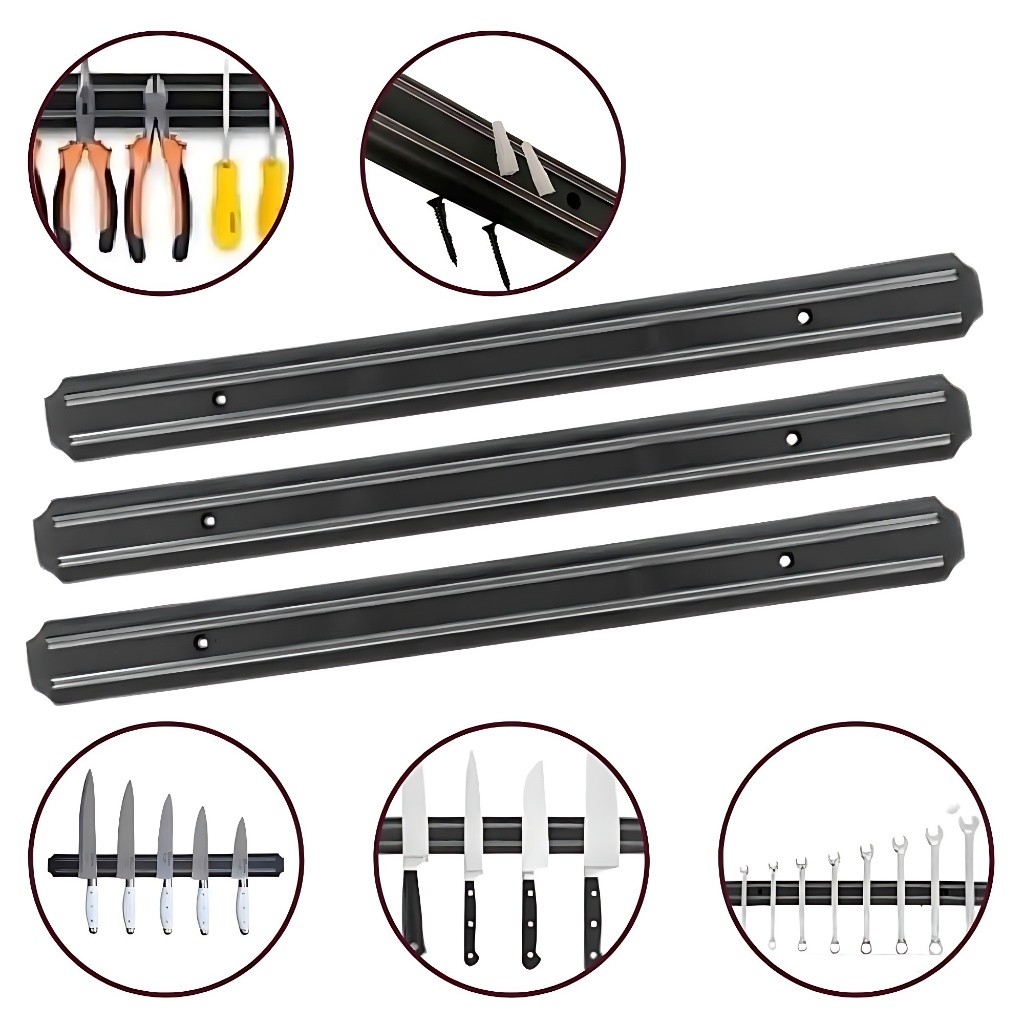 Barra Magnética 33cm Suporte Para Facas Ferramentas Utensílios De Parede Com Imã Multiuso Suporte De Facas Envio Rápido
