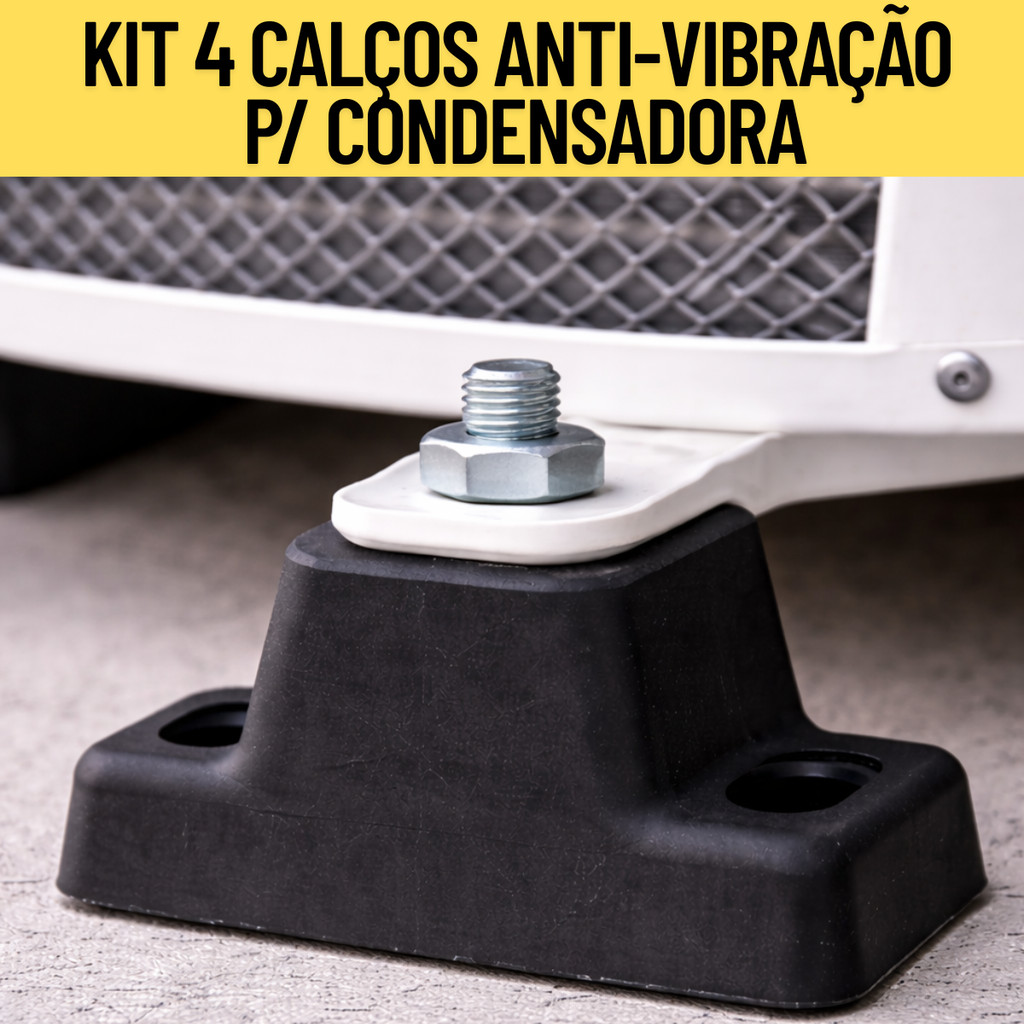 Kit 4 Calço Borracha Ar Condicionado Split Condensadora Anti-Vibração