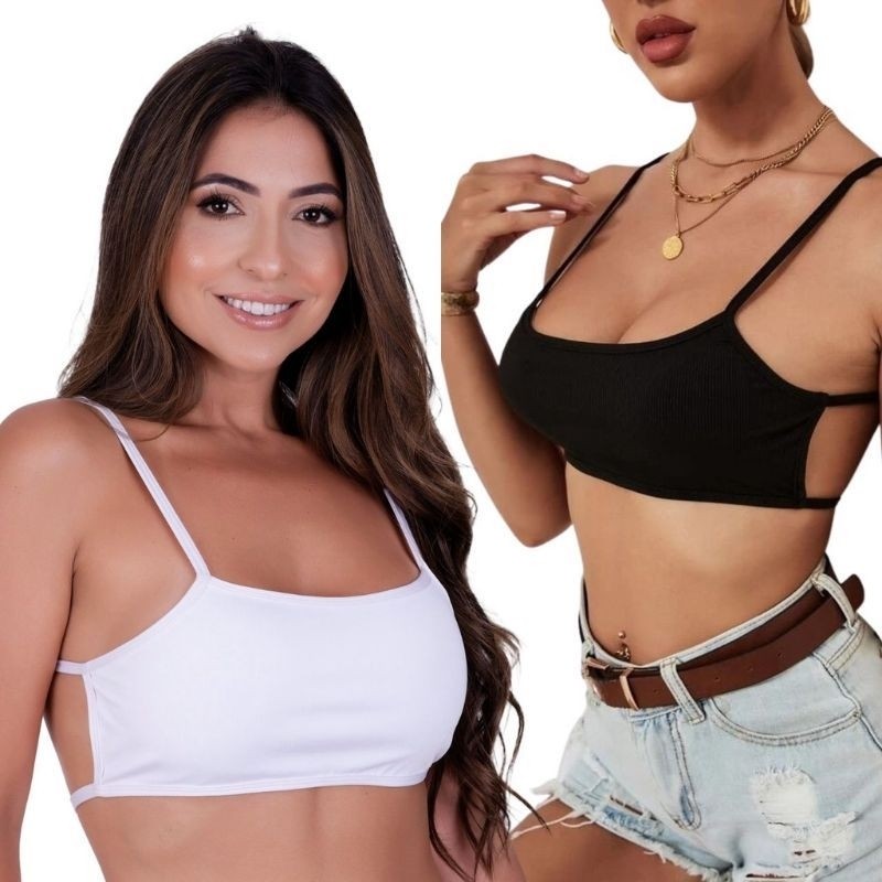 Top Cropped Costa Nua Fitness Feminino Modelo da Gringa Academia Alça Fina Modas em Oferta na Shopee