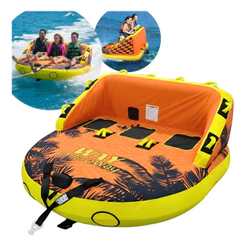 Boia Esportiva Inflável Rebocável Para 3 Pessoas Suporta 270Kg Ideal Para Lancha E Jet Ski