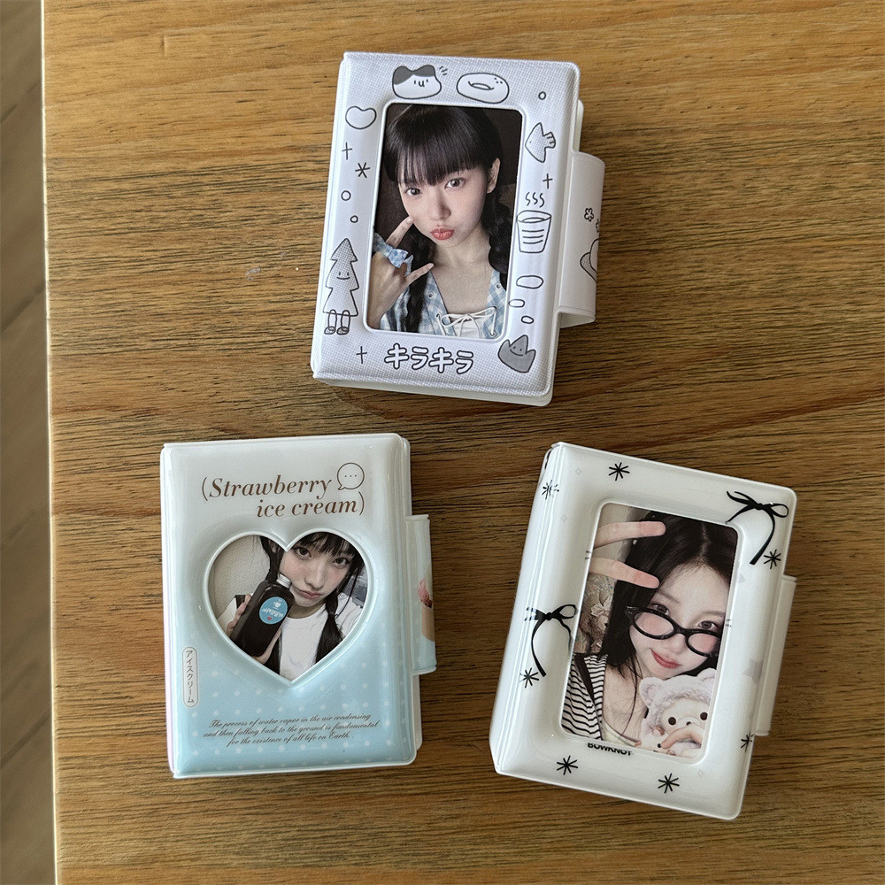 Estilo Ins Livro de Cartões de Sorvete de Morango Yigongge Fecho Reverso Álbum de Fotos Polaroid 10cm Bolsa de Cartão de em Oferta na Shopee