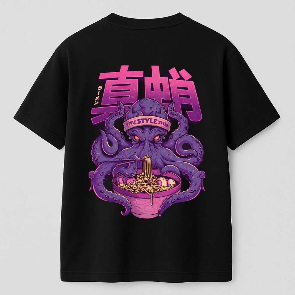 Camiseta Oversized Premium Streetwear Academia Camisa Estampada Carboctopus 100% Algodão Masculina e Feminina Fitness
