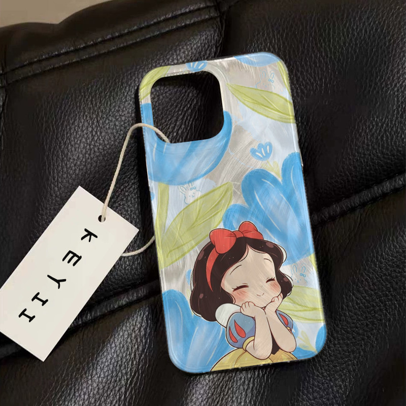 Capinha Branca de Neve fofa iPhone 16 15 17 14 13 12 11 Pro Max iPhone 7 8 plus Anti-impacto Capa