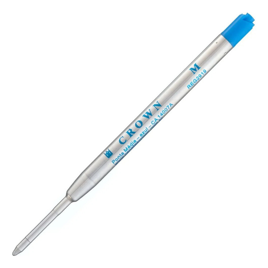 Carga Refil Caneta Crown Tipo Parker Esfero Azul