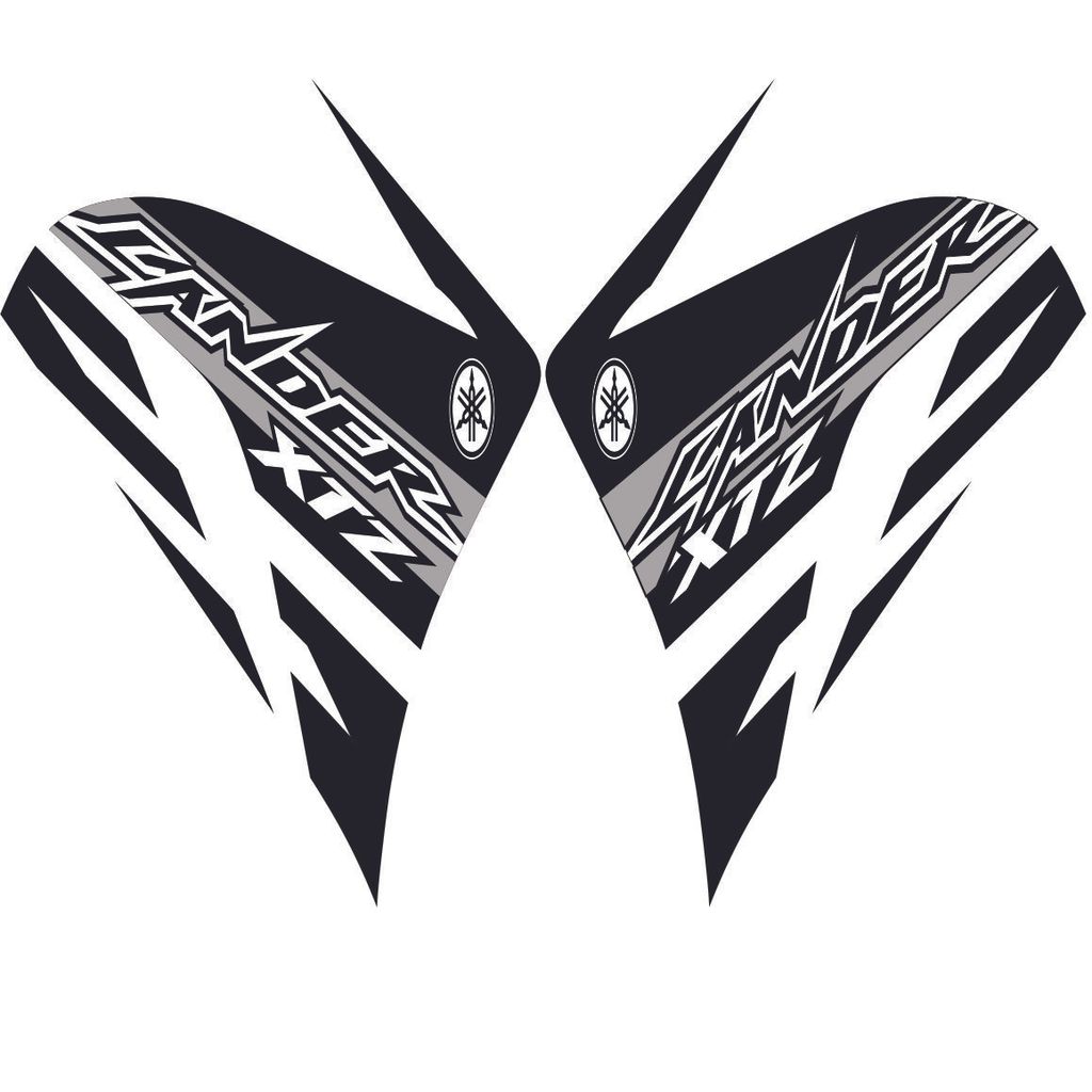 Kit Adesivos Yamaha Lander XTZ 250 (2007) - Design Black & Silver