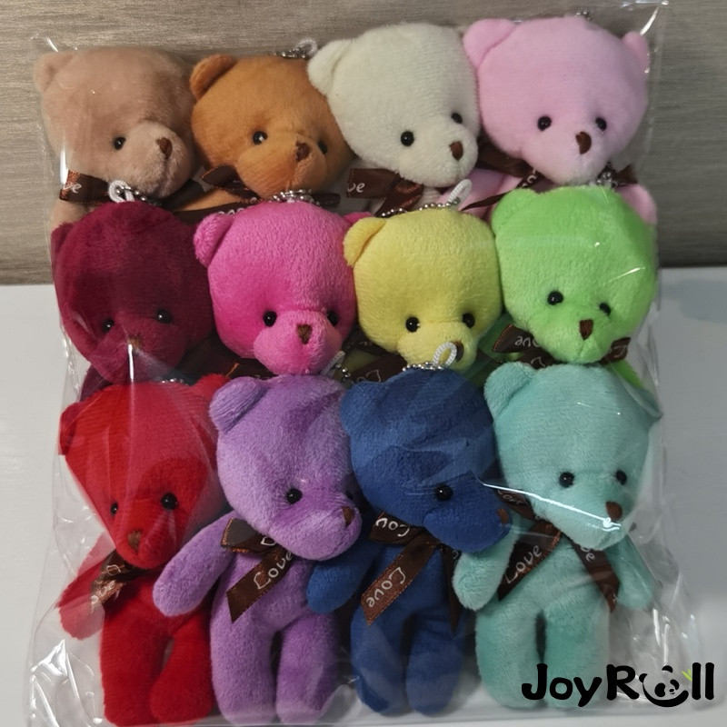 Detalhes do 12pcs/Pack JoyRoll 12cm Pingente De Pelúcia Urso Colorida/Boneca De Macia