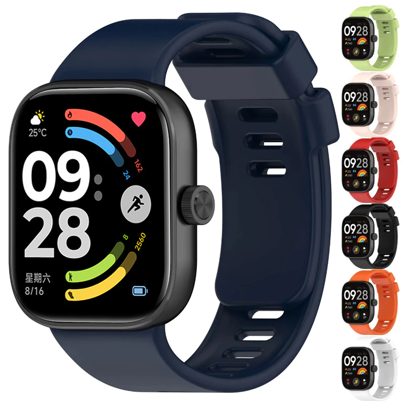 Pulseira de Silicone para Relógio Smartwatch Redmi Watch 6 Active/Lite 6 5 4, Para Xiaomi Band 8 Pro / 10 9 Pro