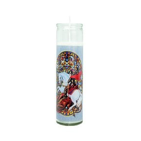 Vela Vidro Altar São Jorge 22cmx 8cm