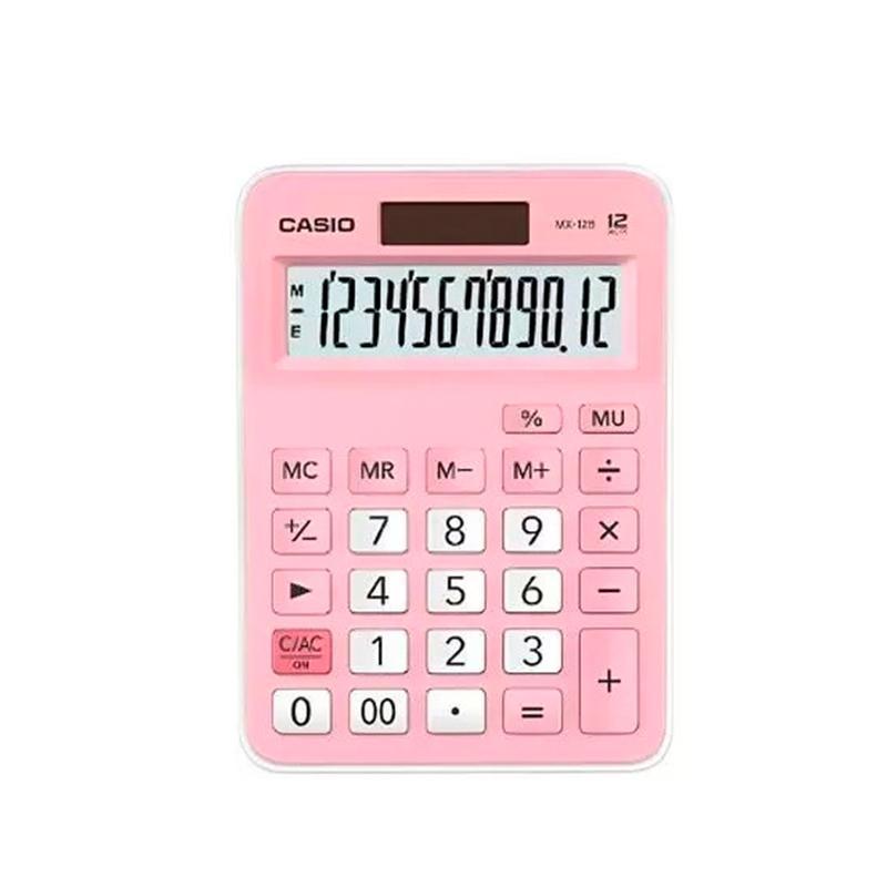 Calculadora De Mesa Casio MX12BPX Rosa 12 Dígitos