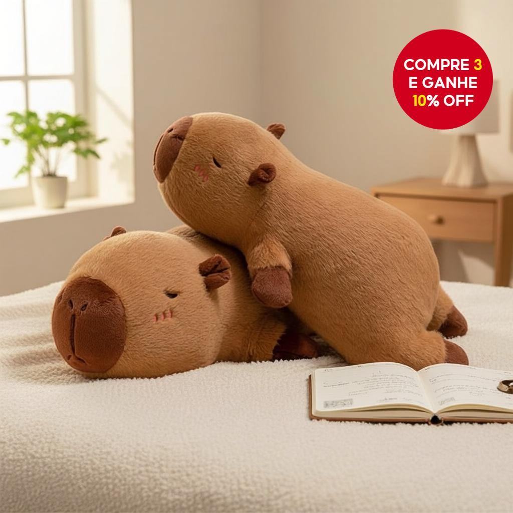  Almofada longa de capivara macia, 50-70cm, confortável para gestantes e viagens, boneca de pelúcia grande para meninas.