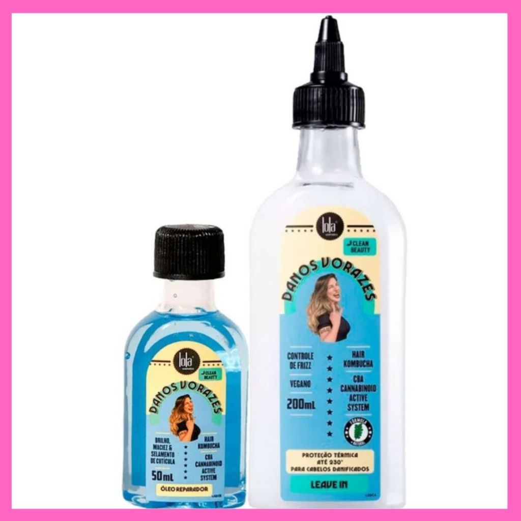 Kit Danos Vorazes (2 Produtos) Leave -in + Óleo Lola Cosmetics em Oferta na Shopee