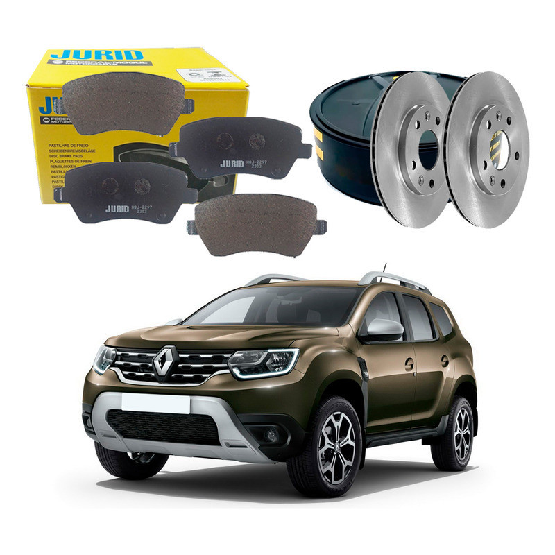 Kit Disco Pastilha Freio Dianteiro Duster 1.6 2021 A 2024