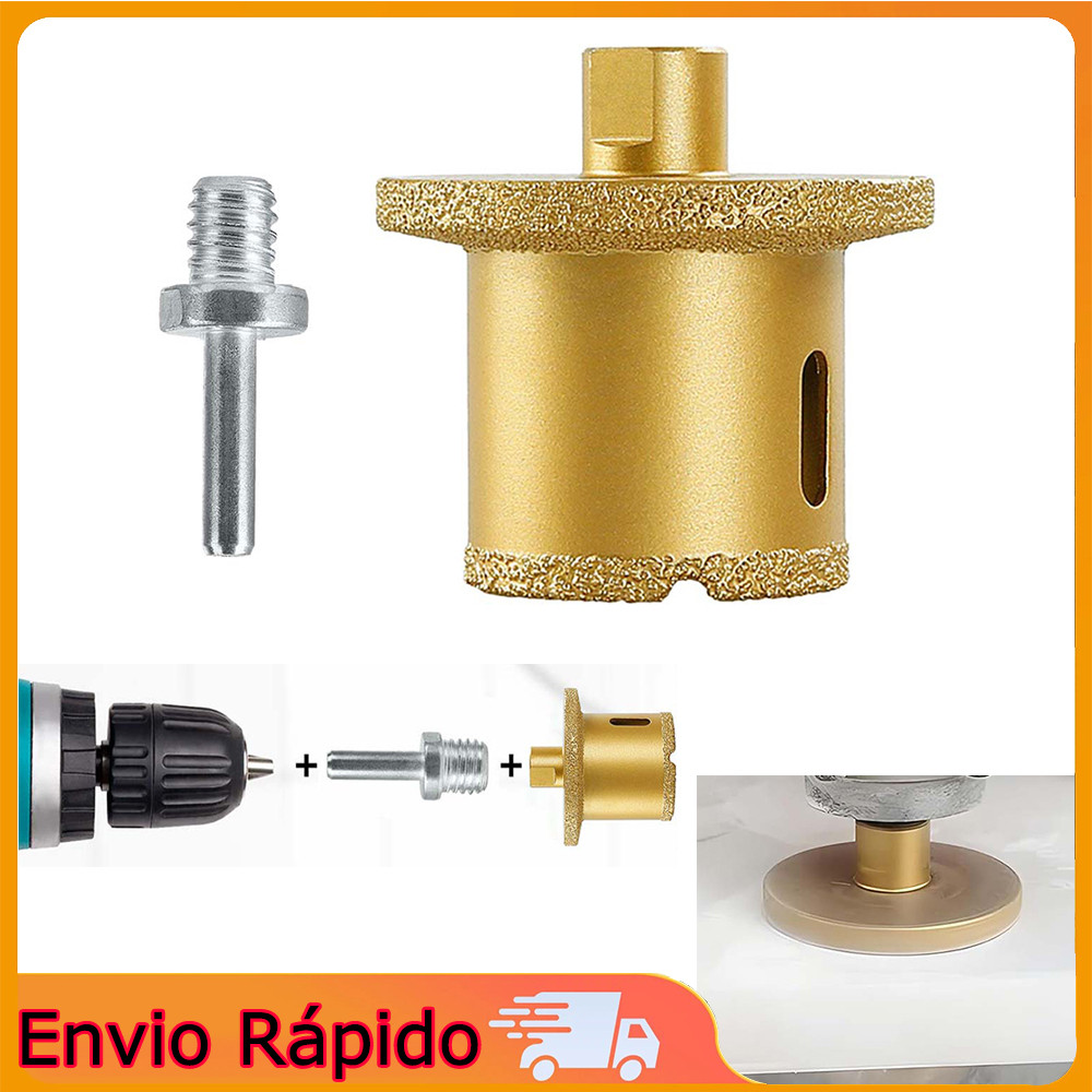 Serra copo diamantada Diâmetro do furo: 40 mm Profundidade de perfuração: 36 mm
