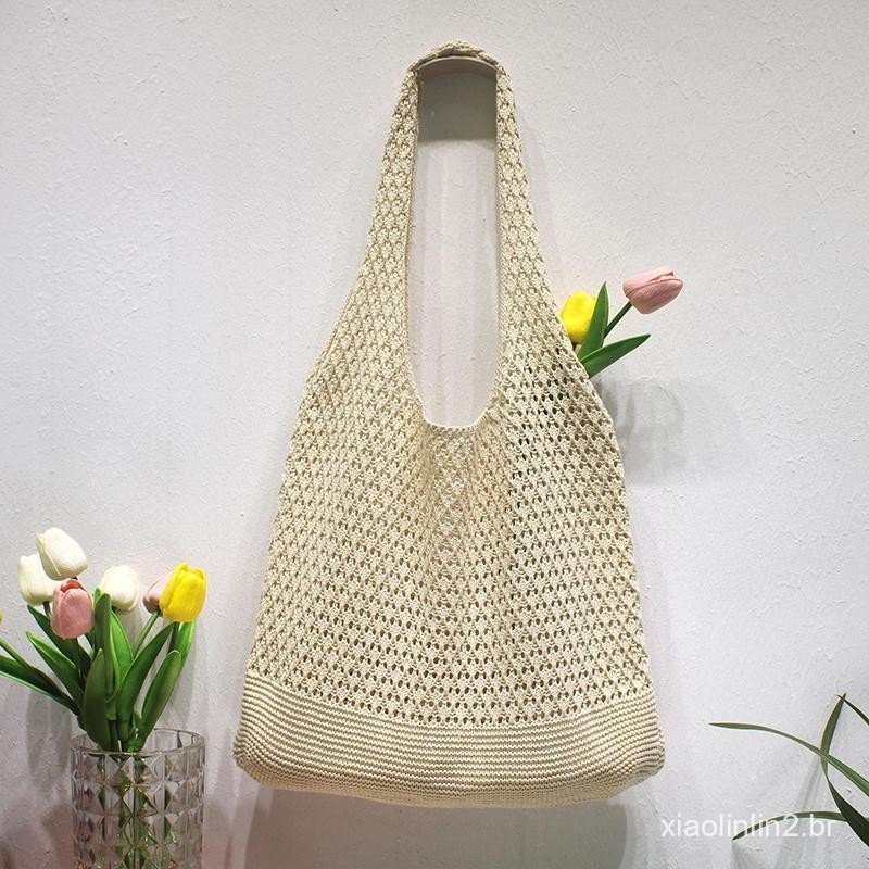 [largeloohg] Nova Bolsa Elegante E Casual Sacola De Malha Oca De Ombro