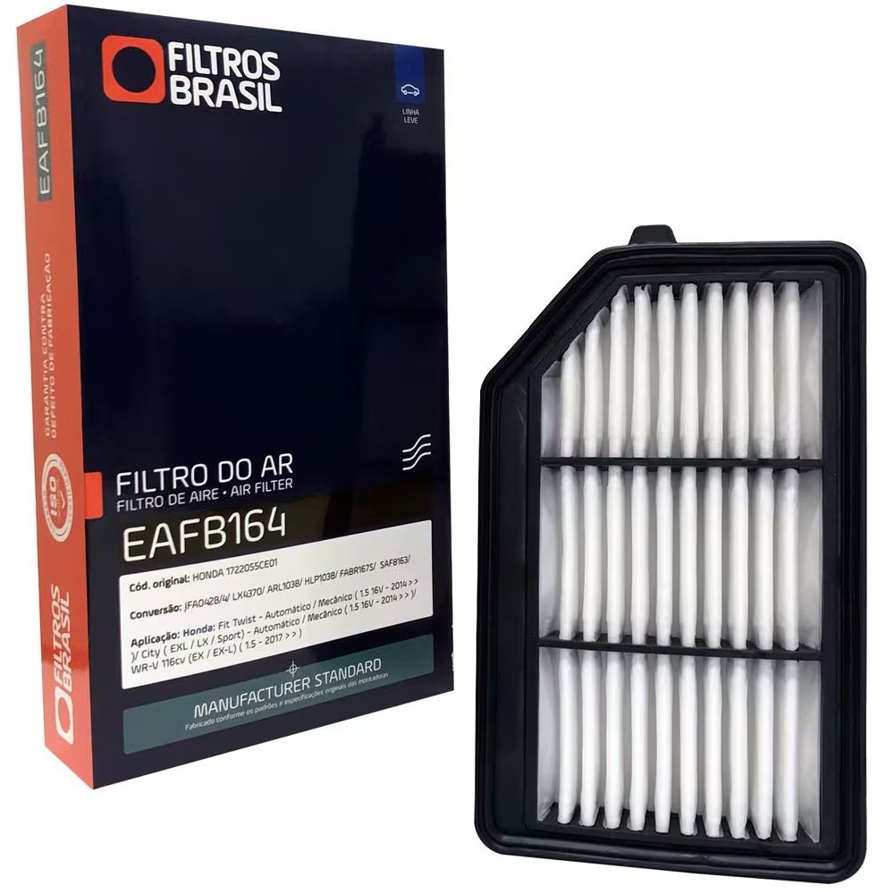 Filtro Ar Motor Honda City Fit WR-V 1.5 16V Flex CVT DX LX EXL Sport 2014 2017