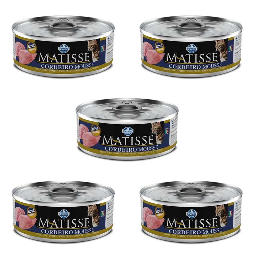 Kit 5x Matisse Cat Wet Mousse Cordeiro 85g em Oferta na Shopee