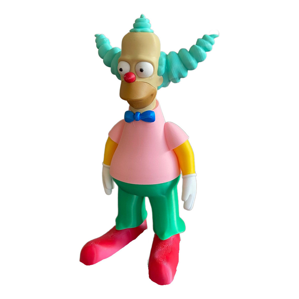 Action Figure Boneco Krusty Simpsons Palhaço 23cm Homer Bart