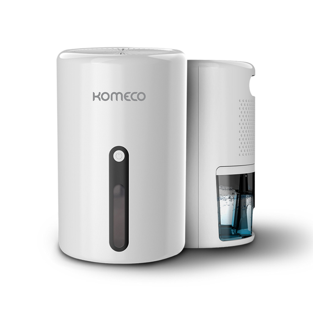 Mini Desumidificador De Ar Komeco Kdp300 Led 900ml Branco Bivolt Contra Mofo e Umidade