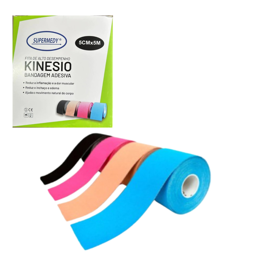 Bandagem Elastica Fita De Kinesio Supermedy em Oferta na Shopee